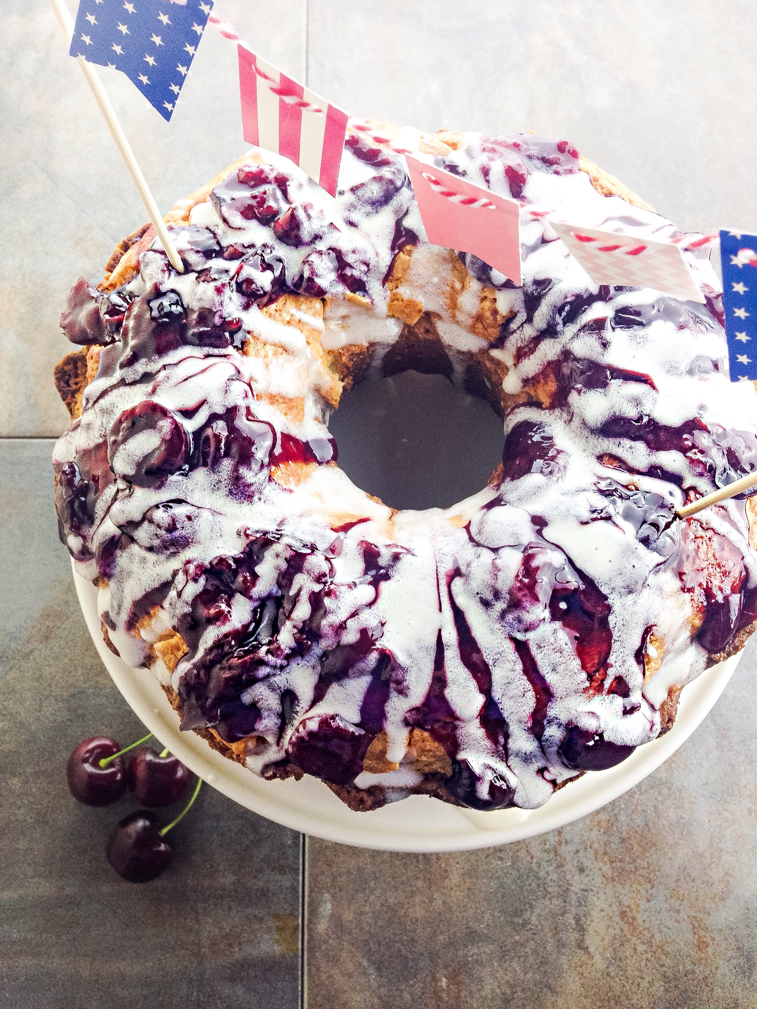 Pound Cake with Cherry Topping