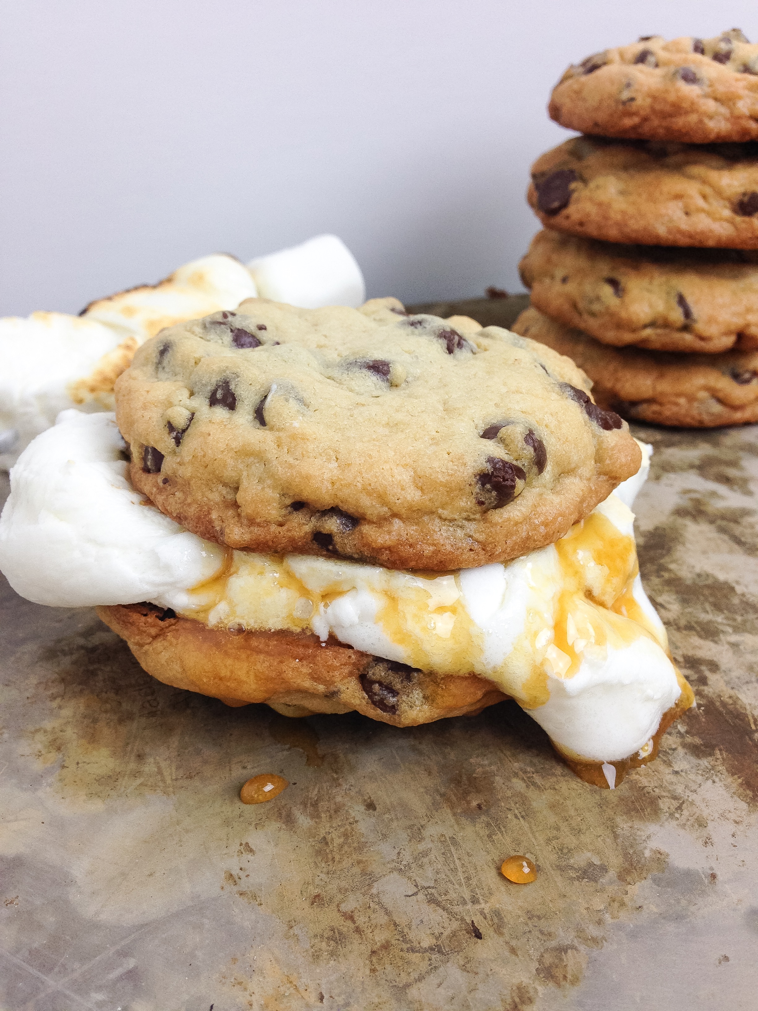 chocolate chip caramel smore