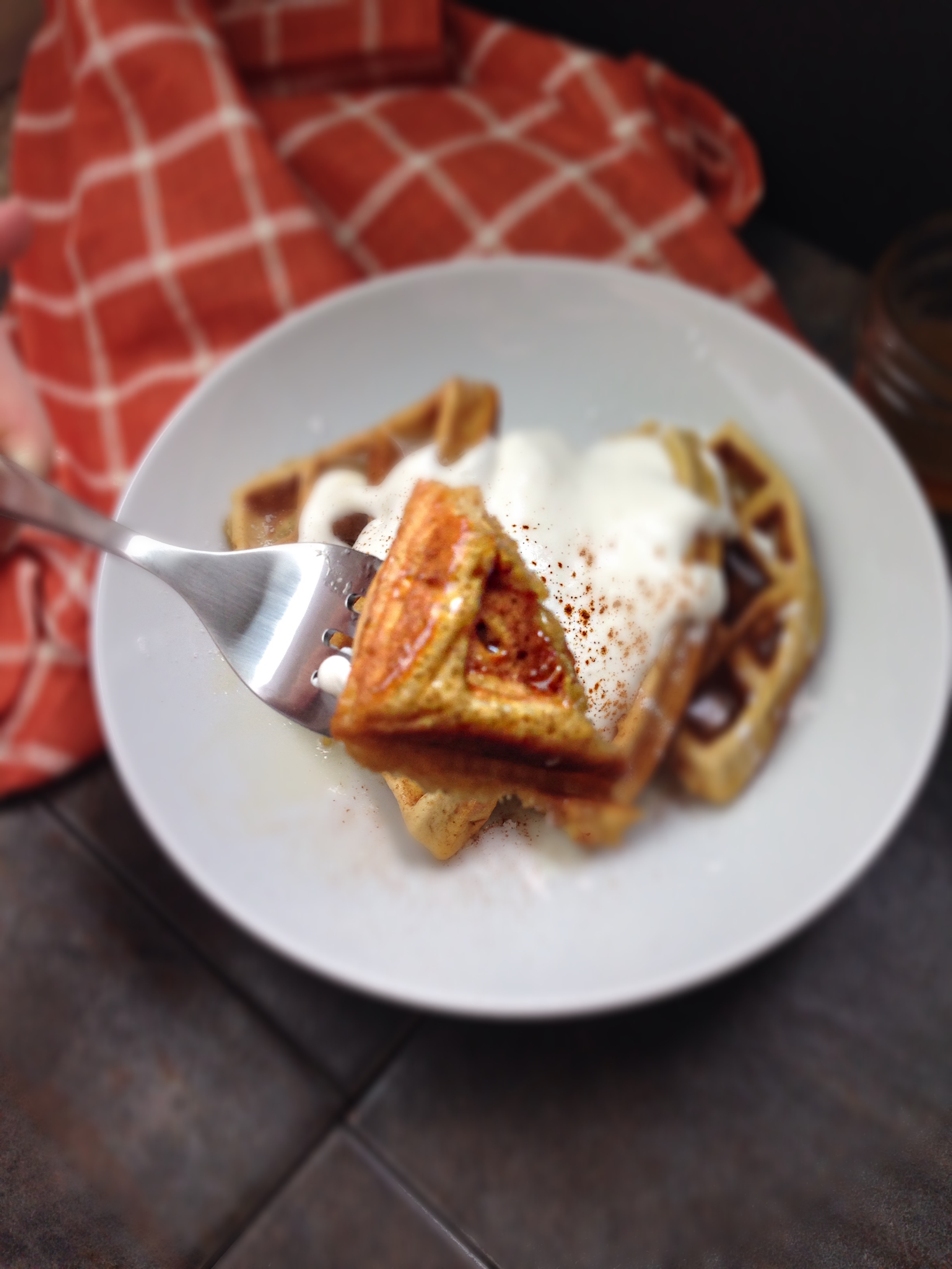 cinnamon pumpkin waffle