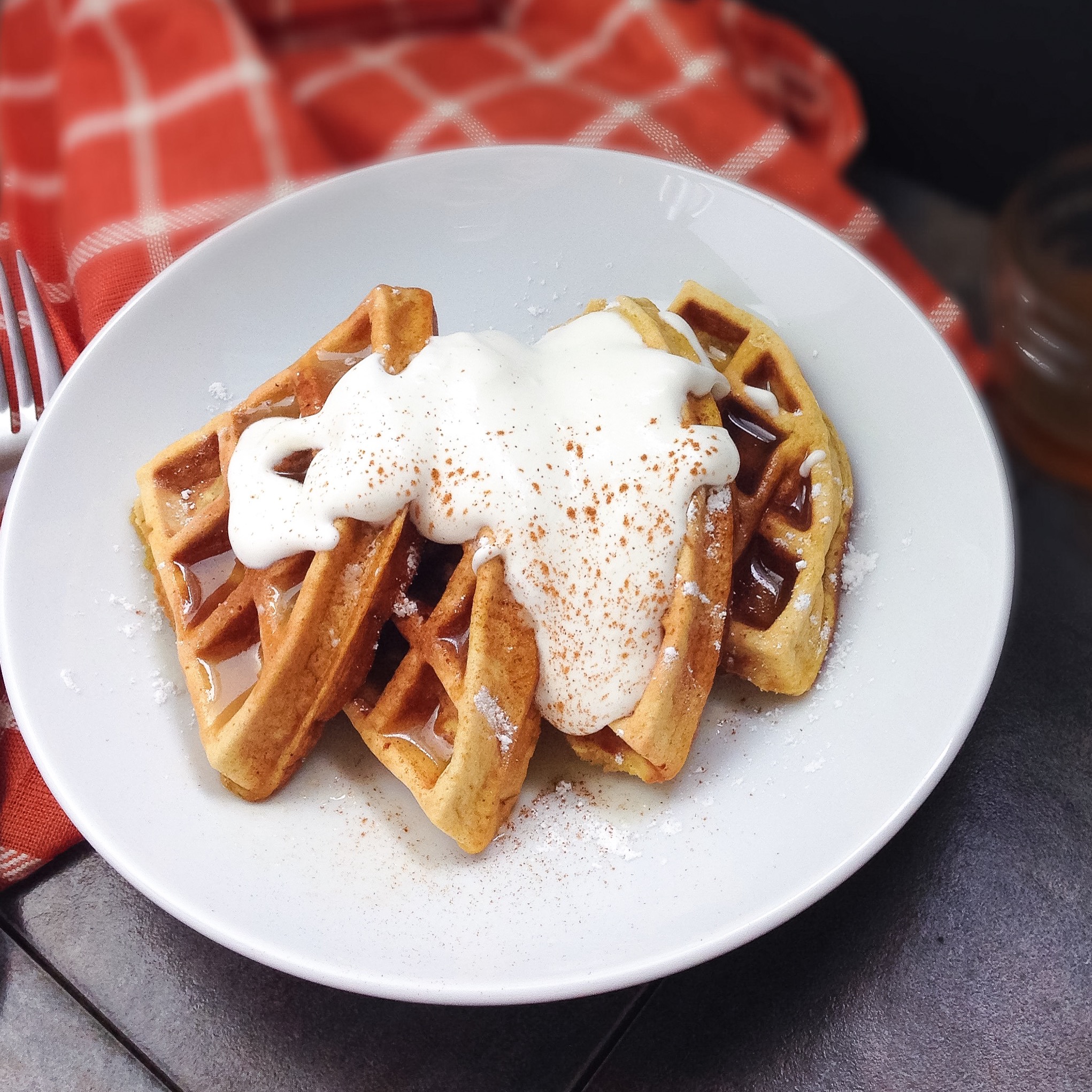 cinnamon pumpkin waffle