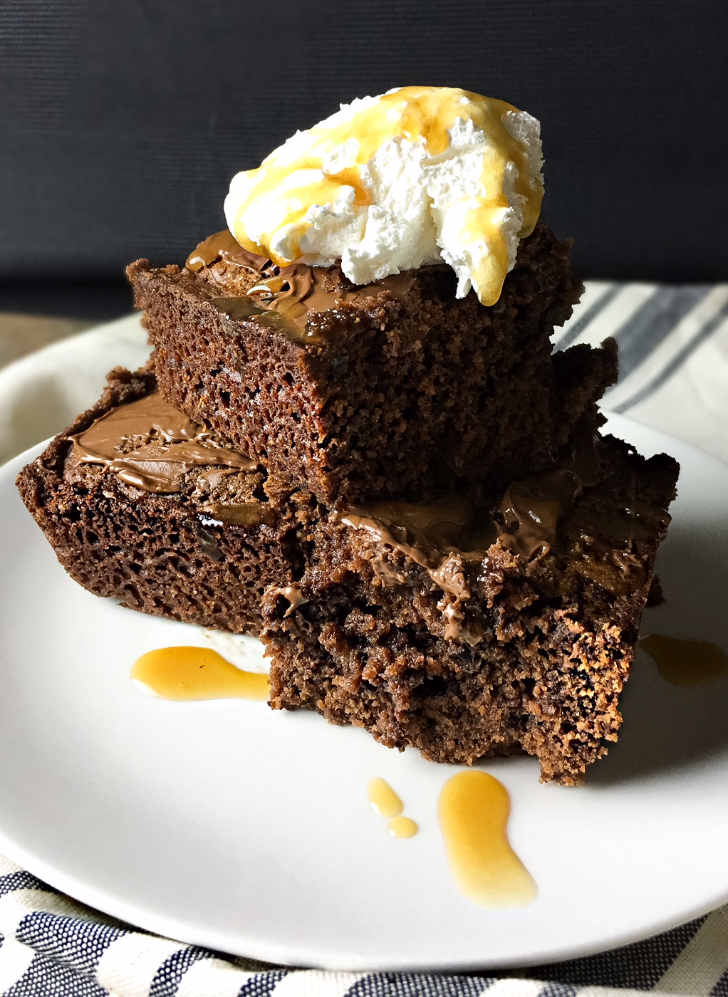 caramel nutella brownies