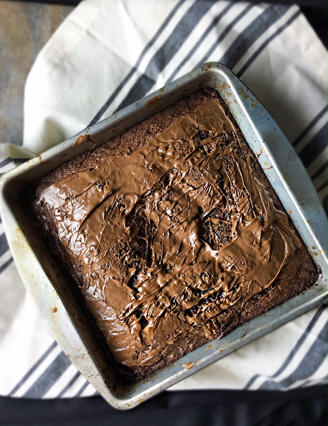 caramel nutella brownies