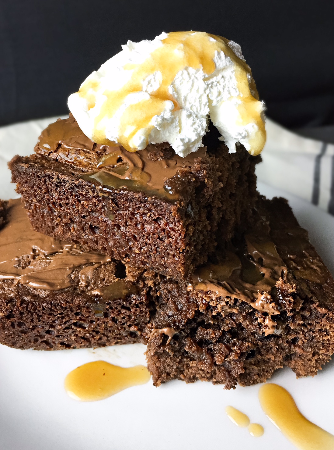 caramel nutella brownies