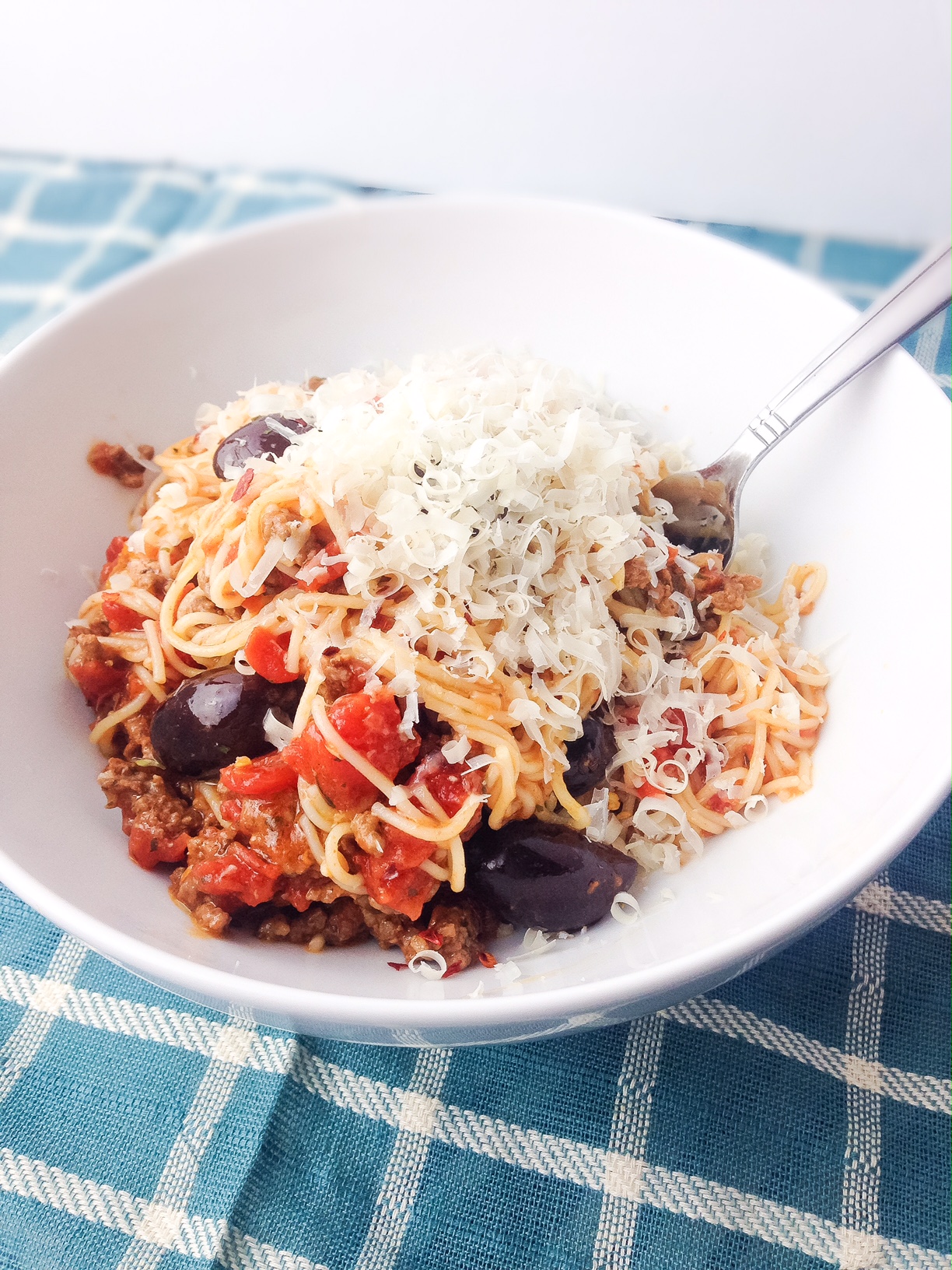 Savory Tomato and Olive Pasta 