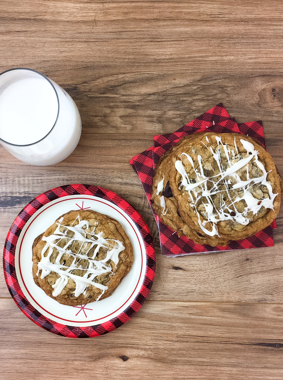 triple chocolate chip cookies