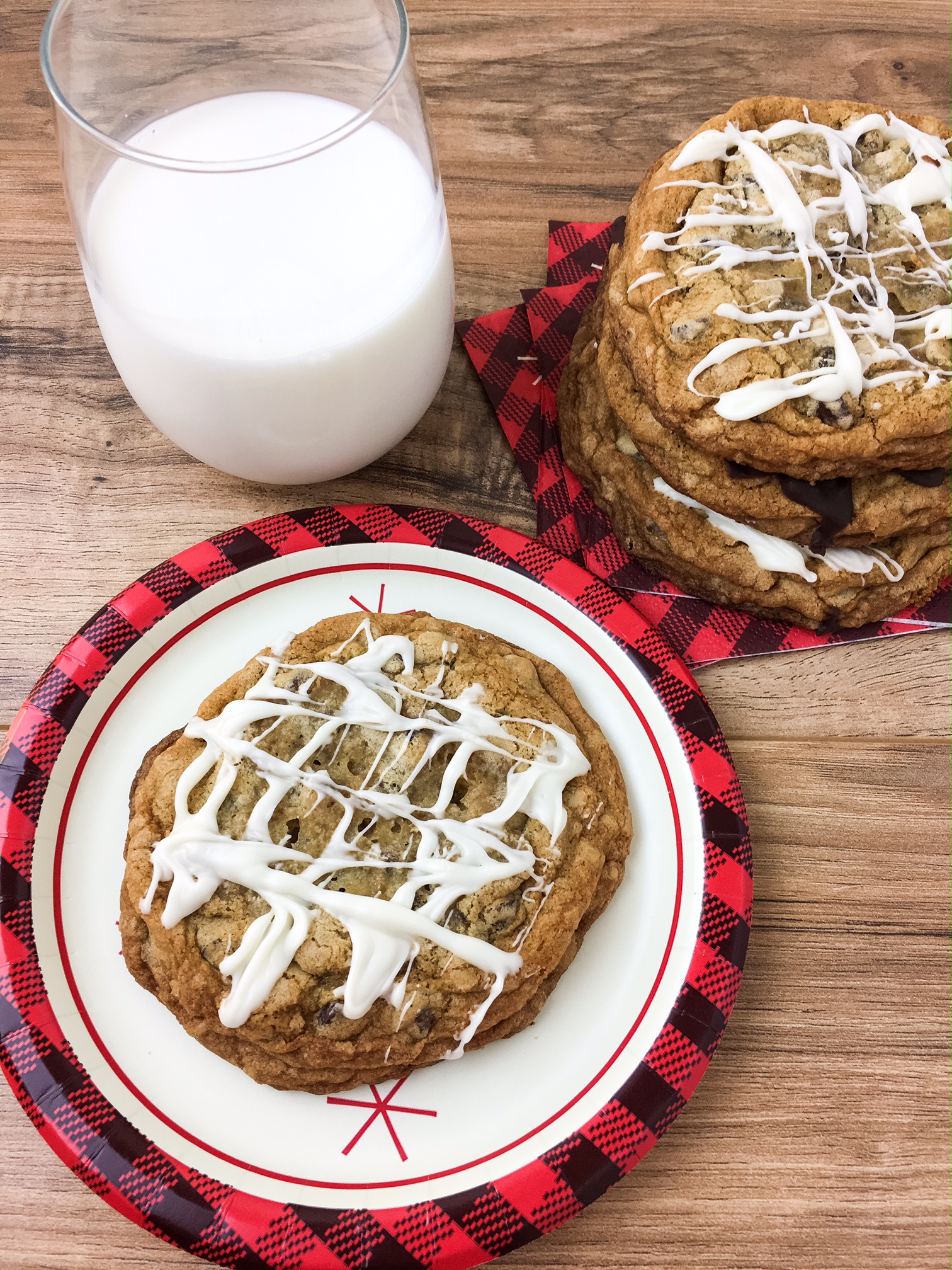 triple chocolate chip cookies