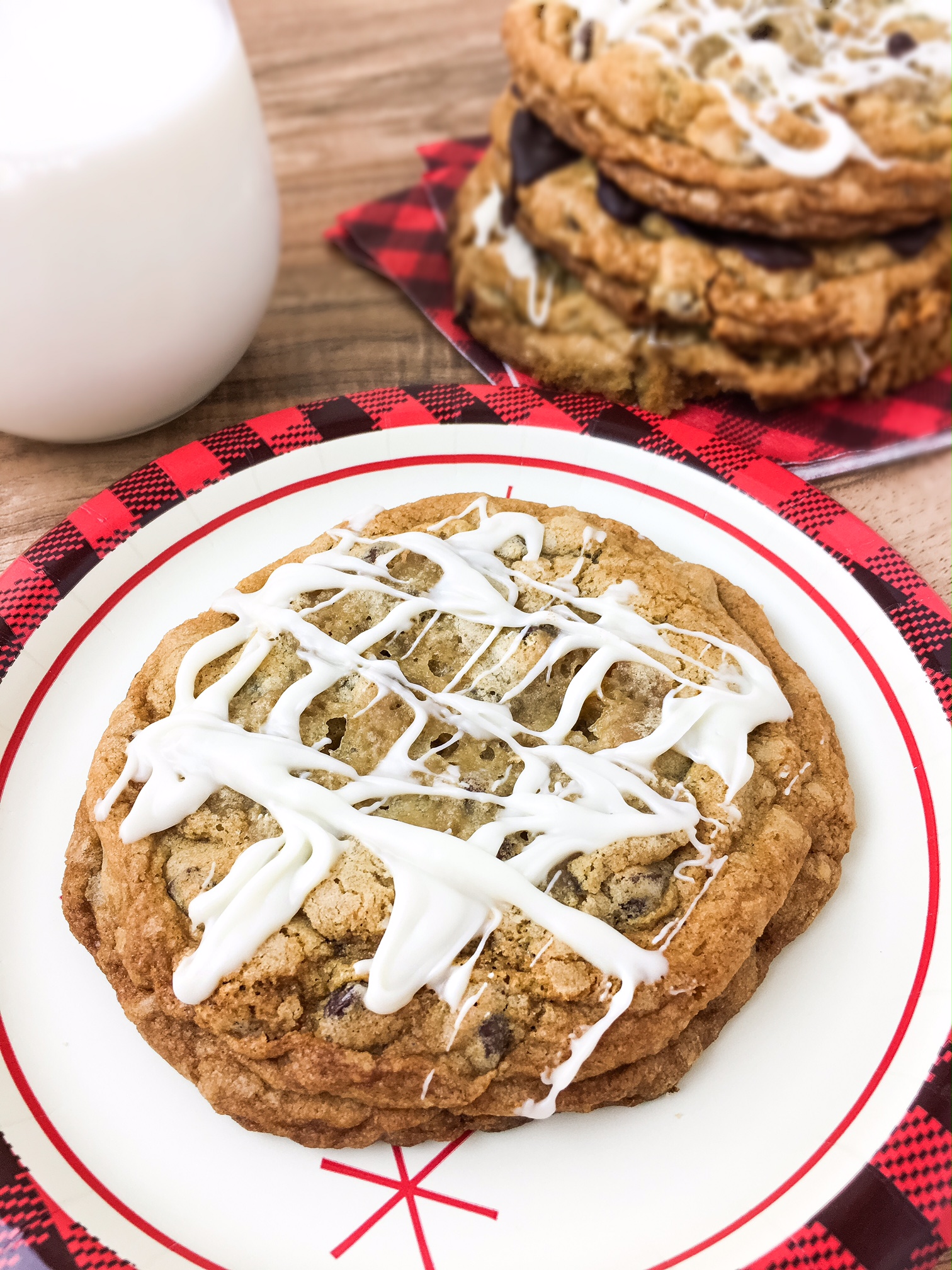 triple chocolate chip cookies