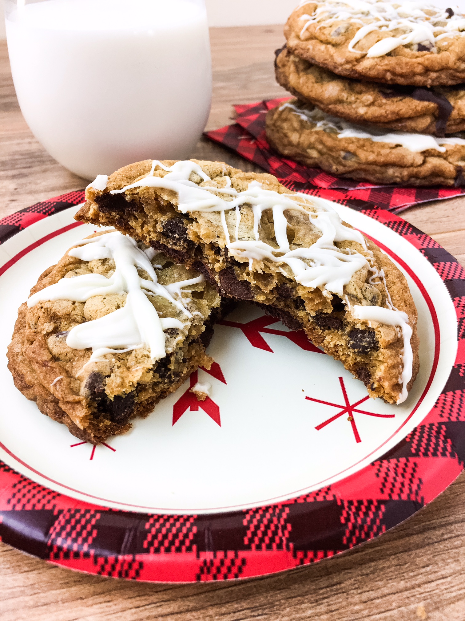 triple chocolate chip cookies