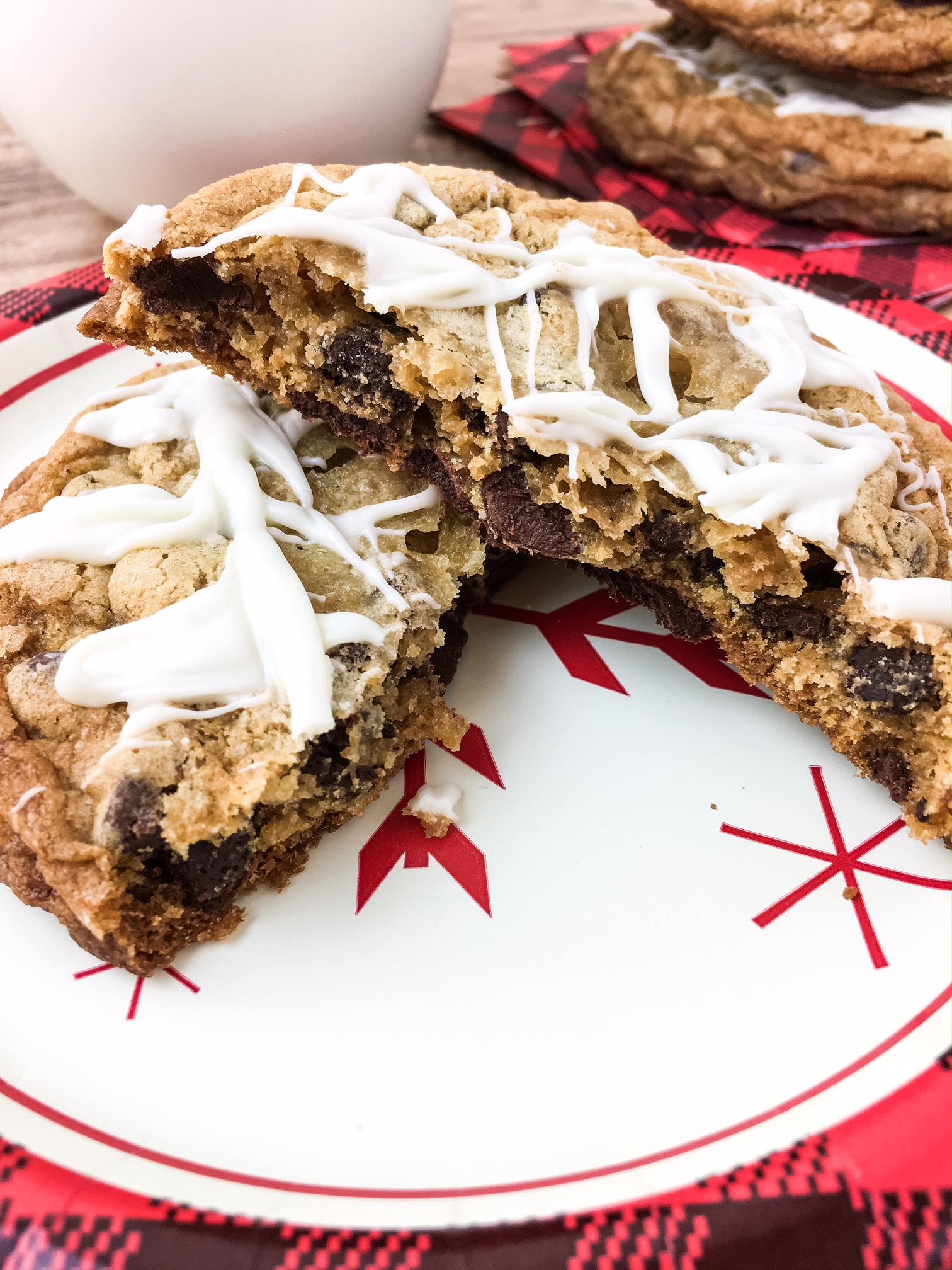 triple chocolate chip cookies