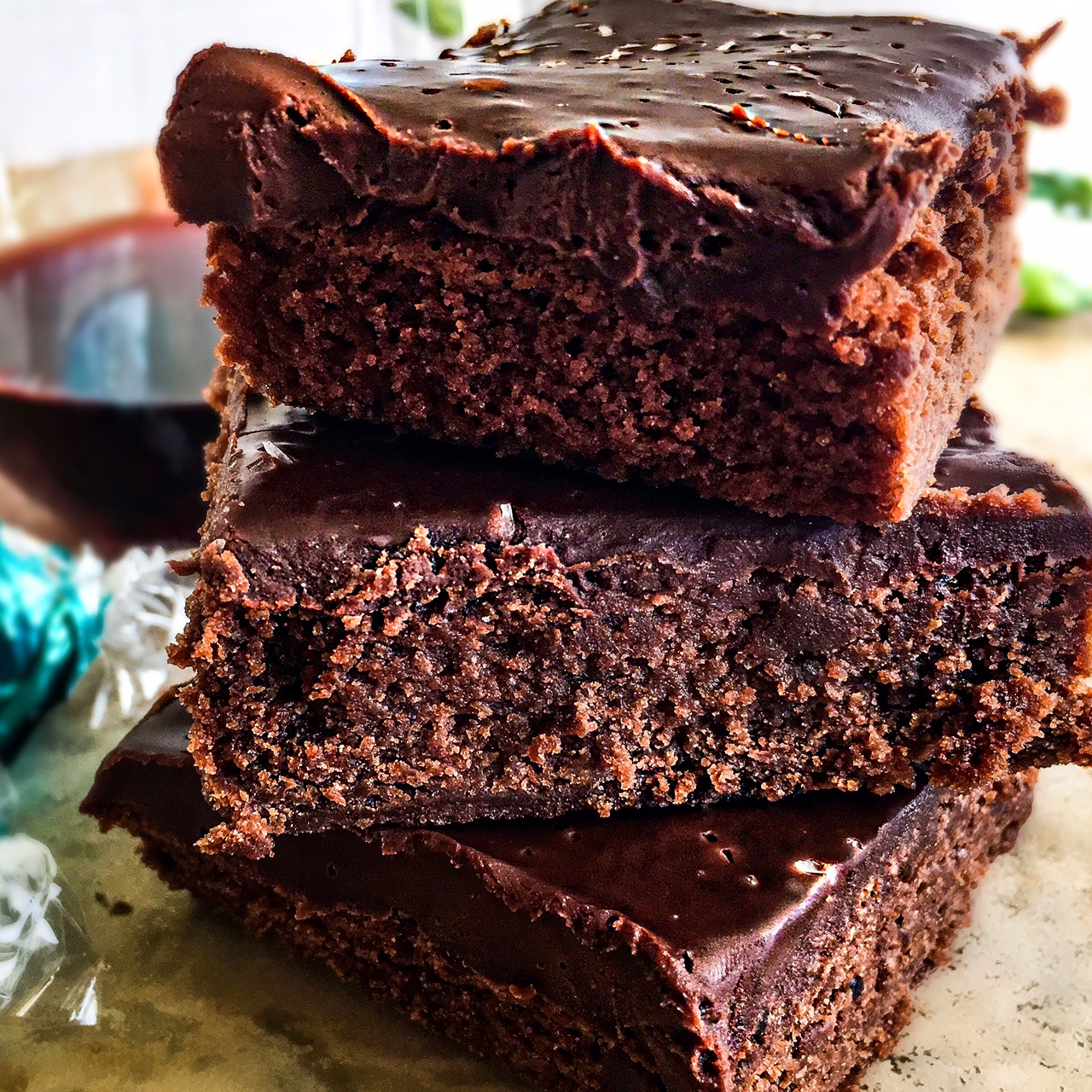 red wine brownies