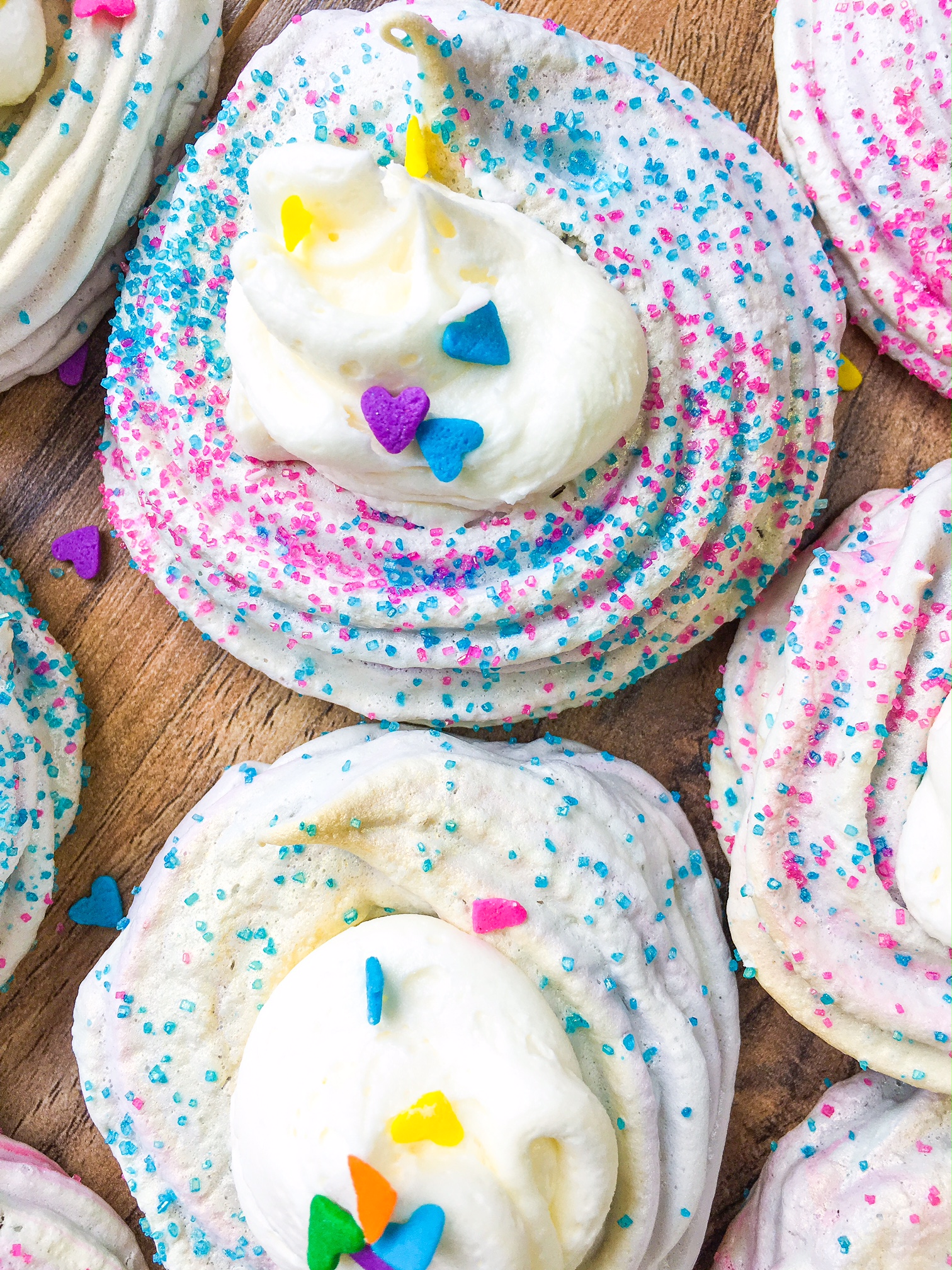 cotton candy meringue cookies