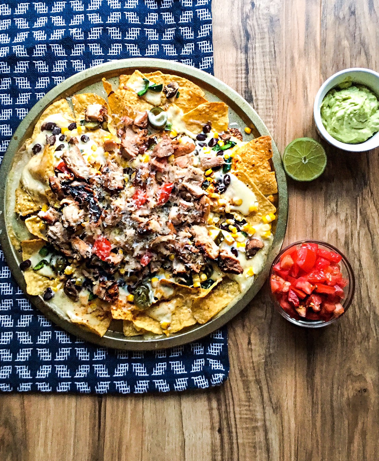 pollo asado street corn nachos