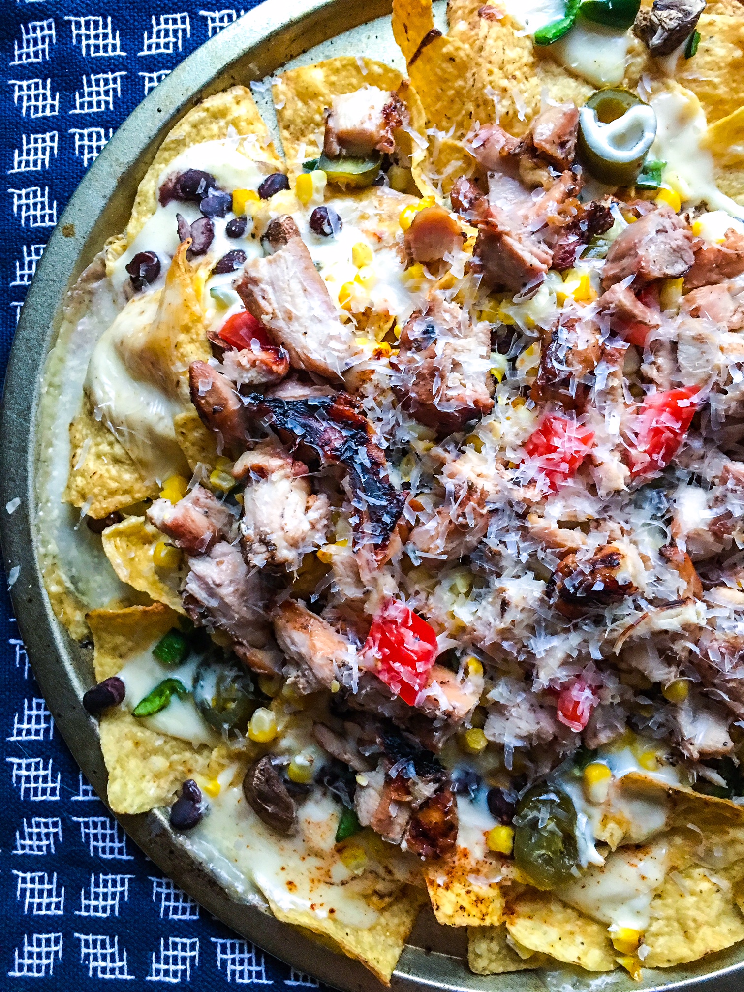 pollo asado street corn nachos