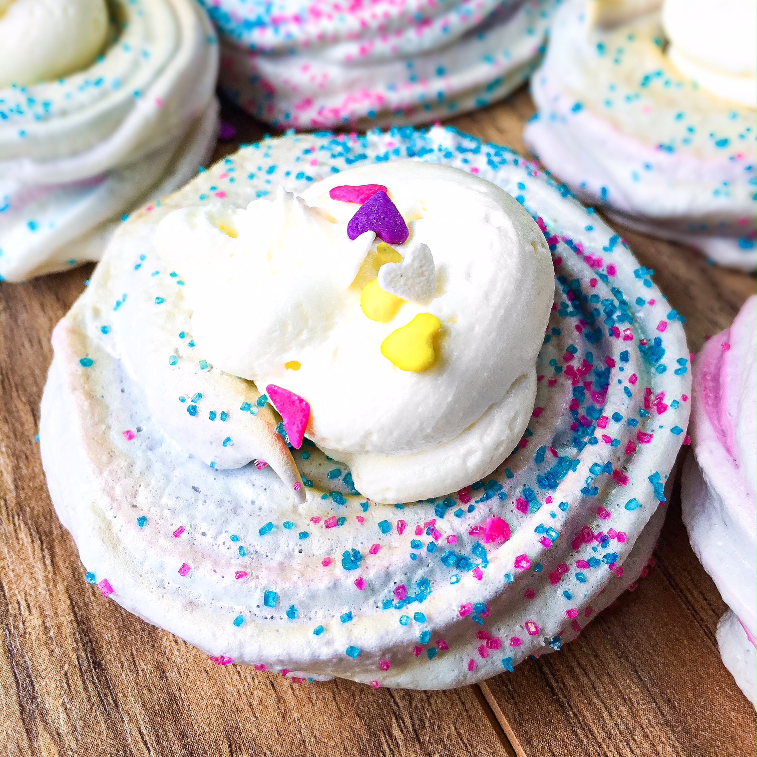 cotton candy meringue cookies