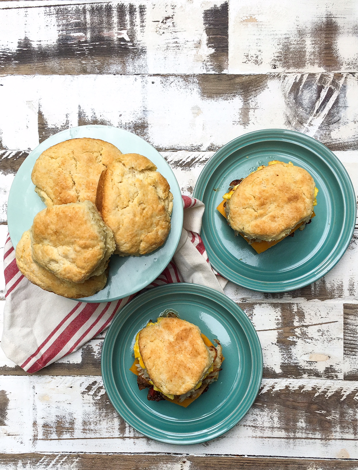 steak egg and cheese biscuits