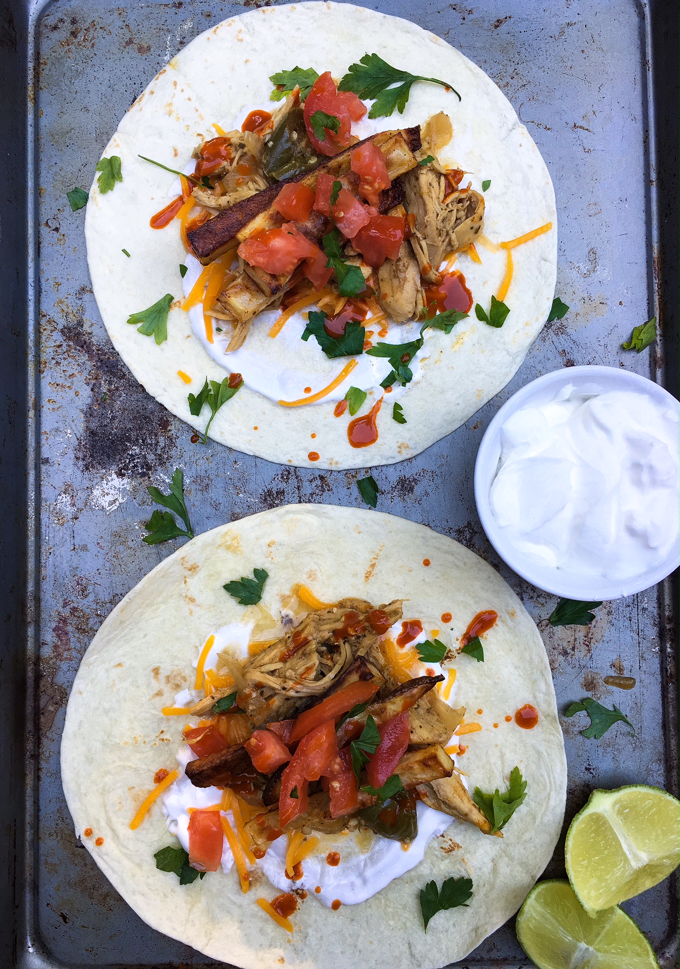 chicken and chili tacos