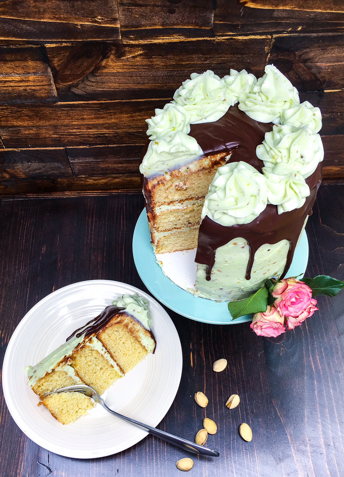 pistachio butter cake