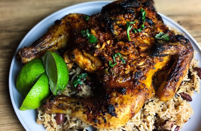 jerk chicken and rice