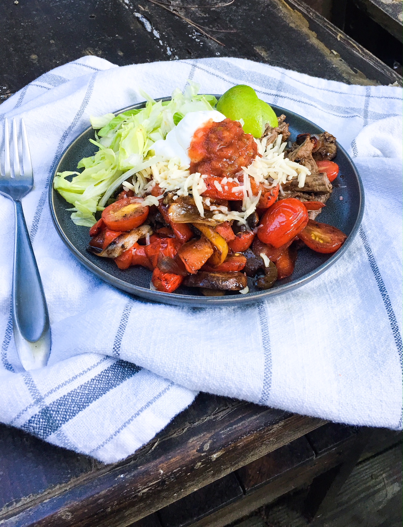 chicken thigh fajitas